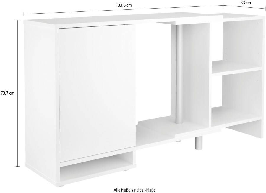 LuxeLivin' Hoekkast modulair met open schap wit - Foto 6