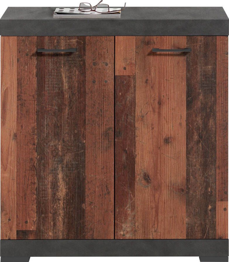 LuxeLivin' FMD Kast met 2 deuren 80x34 9x89 9 cm grijs en old style - Foto 6