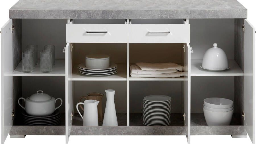 FMD Buffet 2 Tiroirs 4 Portes L160 cm Bristol - Foto 5