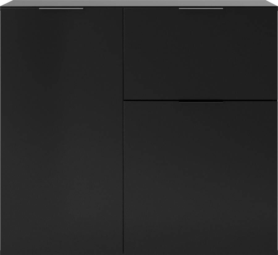 FMD Kast met lade en deuren 89 1x31 7x81 3 cm zwart - Foto 5