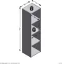 FMD Staande kast met 4 vakken betongrijs - Thumbnail 9