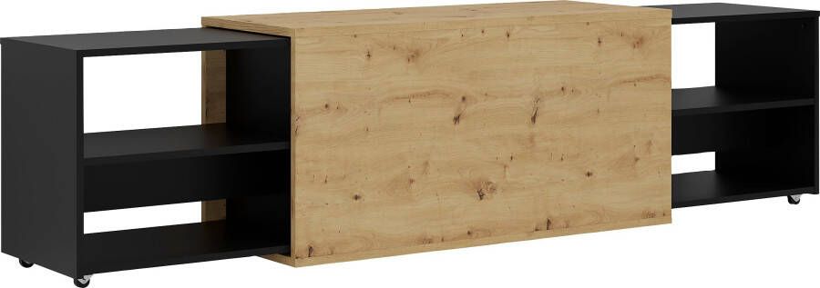 FMD -TV-meubel-194 5x39 9x49 2-cm-artisan-eiken-en-zwart - Foto 6