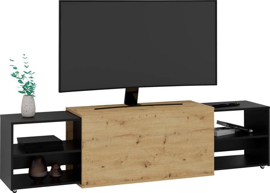 FMD -TV-meubel-194 5x39 9x49 2-cm-artisan-eiken-en-zwart - Foto 4