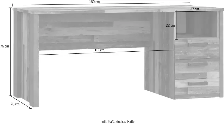 FORTE Bureau Clif Breedte 160 cm - Foto 6