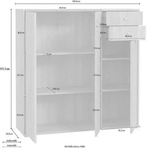 FORTE Kast Tempra Breedte 108 8 cm - Foto 4