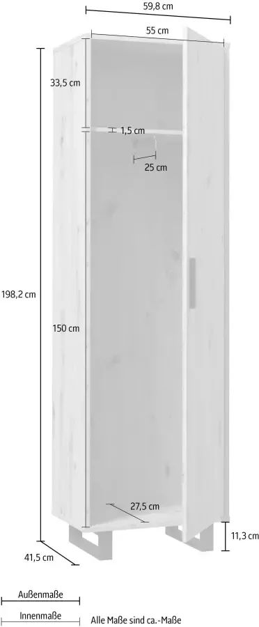 FORTE Kledingkast Maracay Hoogte 198 cm - Foto 7