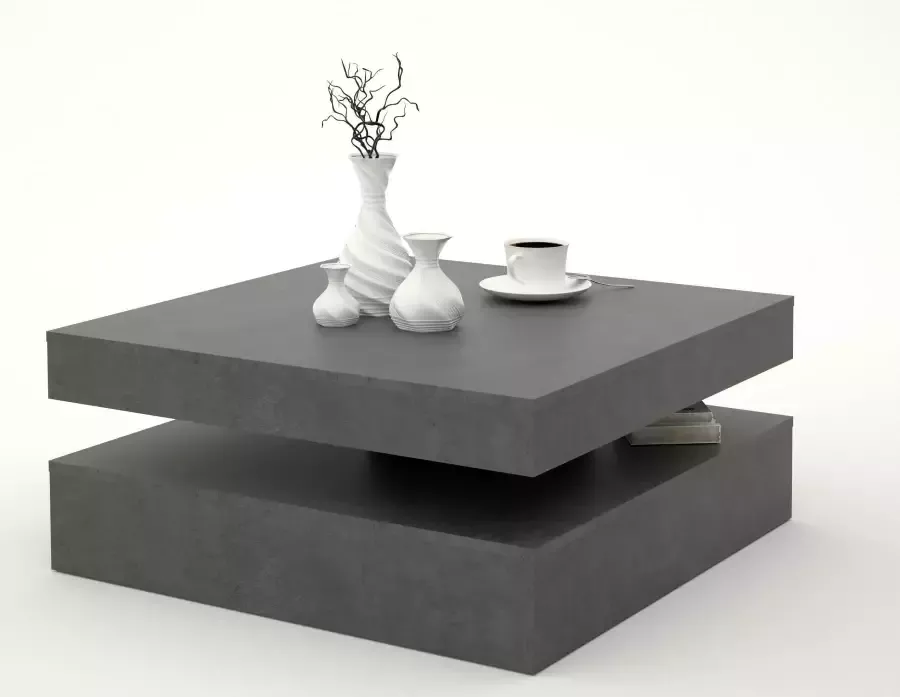 FORTE Salontafel met functie draaibaar tafelblad breedte ca. 78x78 cm - Foto 2