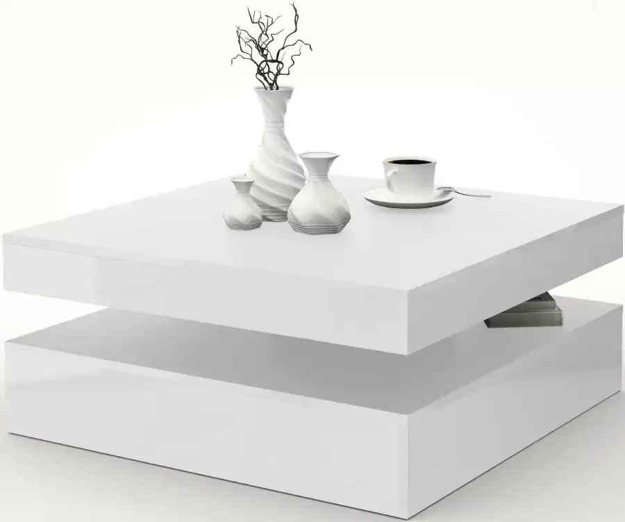 FORTE Salontafel met functie draaibaar tafelblad breedte ca. 78x78 cm - Foto 1
