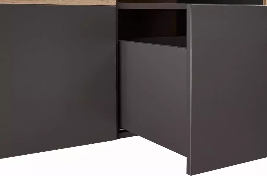 FORTE Tv-meubel Como TV-board LED-verlichting soft close opbergruimte 149 8 59 3 52 cm - Foto 5