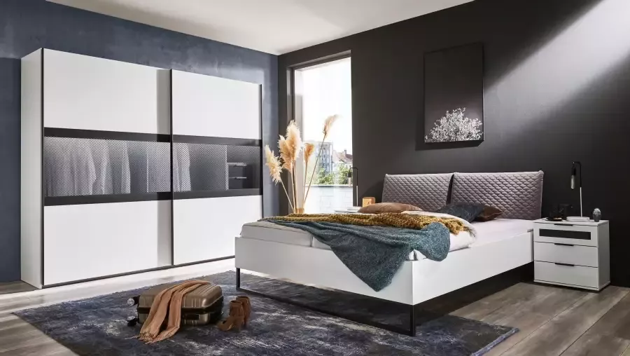 Wimex Futonbed Alicante by fresh to go Met metalen sleepoot en fluwelige hoofdbordbekleding - Foto 2