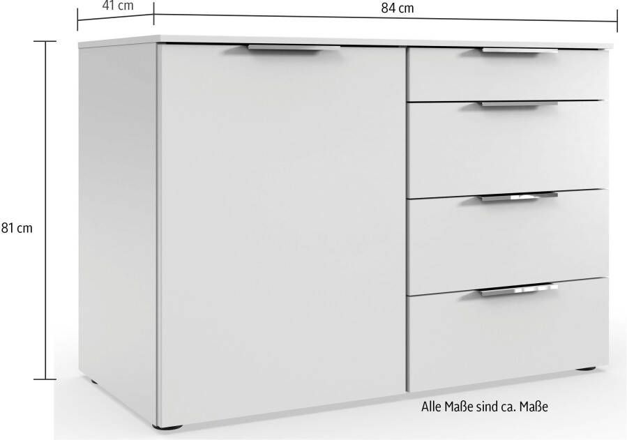 Wimex Kast met laden en deuren Level by fresh to go 1-deurs met 4 laden en soft-close functie 84 cm breed - Foto 2