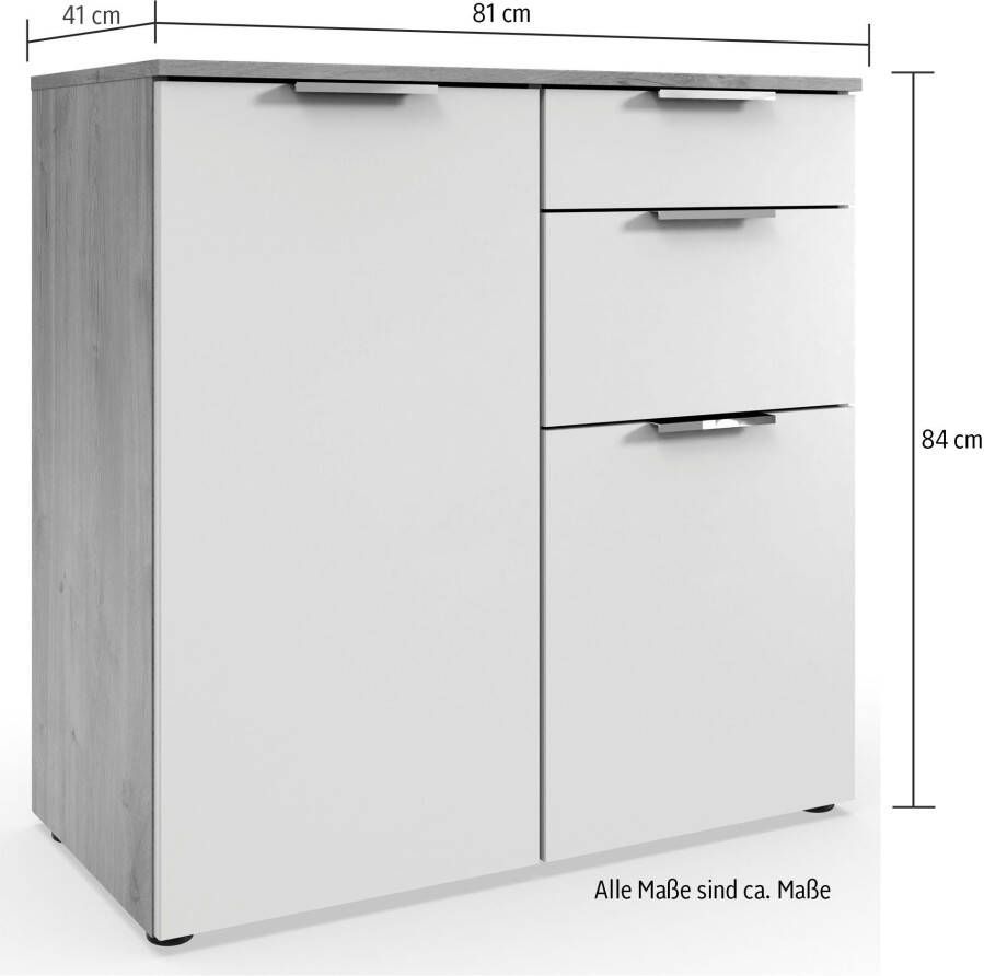 Wimex Kast met laden en deuren Level by fresh to go 2-deurs met 2 laden en soft-close functie 81 cm breed