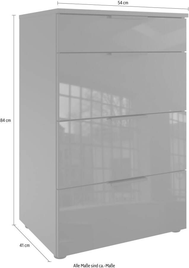 Wimex Ladekast Level36 C by fresh to go met glazen elementen aan de voorkant soft-close functie 54 cm breed - Foto 2
