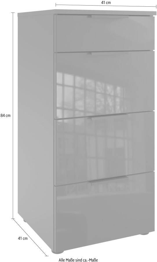 Wimex Ladekast Level36 C by fresh to go met glazen elementen aan de voorkant soft-close functie 41 cm breed - Foto 4