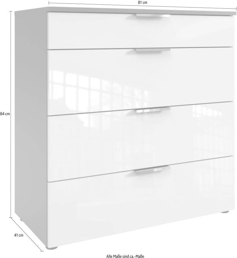 Wimex Ladekast Level36 D by fresh to go met soft-close functie en lakfronten 4 lades hoge commode