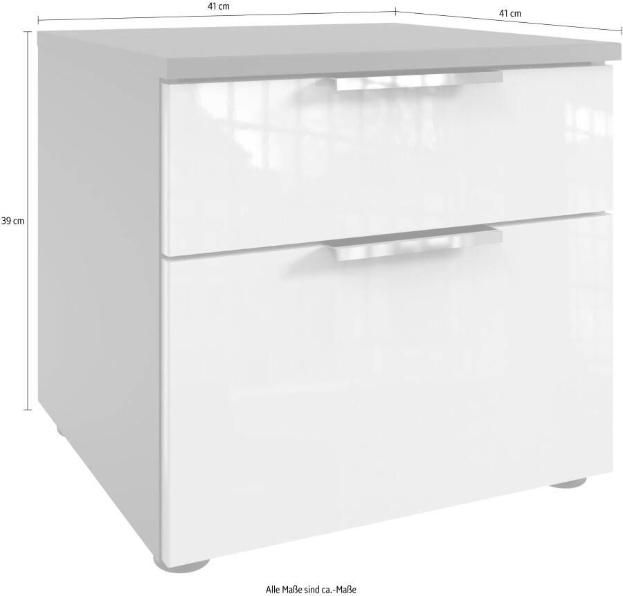 Wimex Nachtkastje Level36 D by fresh to go 2 lades met soft-close functie gelakte voorkant