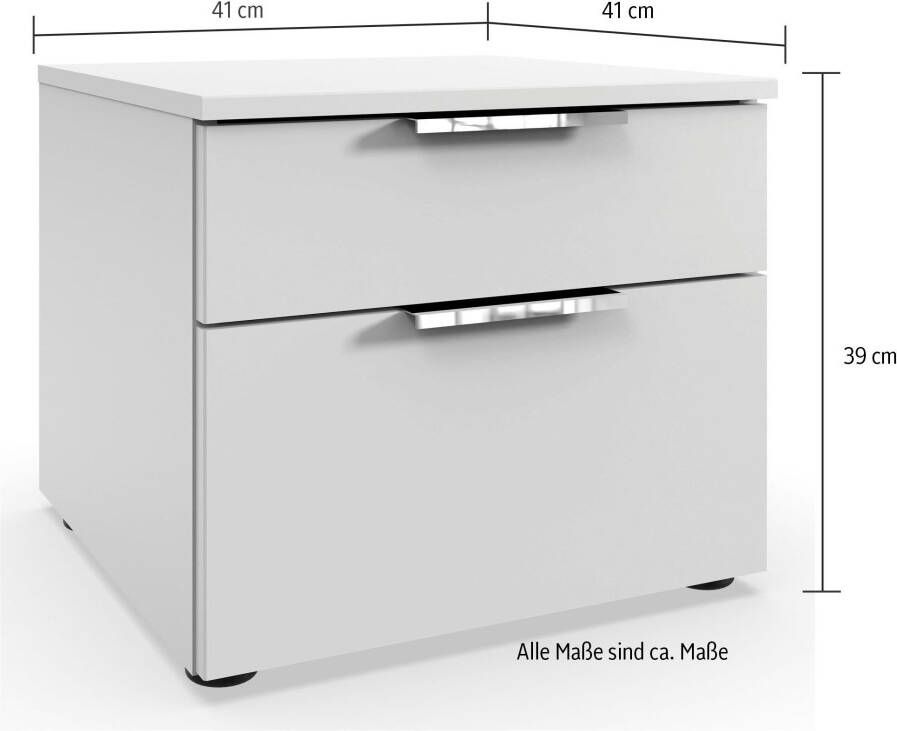 Wimex Nachtkastje Level by fresh to go 2 lades met soft-close functie 41 cm breed 39 cm hoog