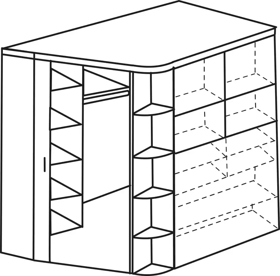 Wimex Zweefdeurkast Level by fresh to go
