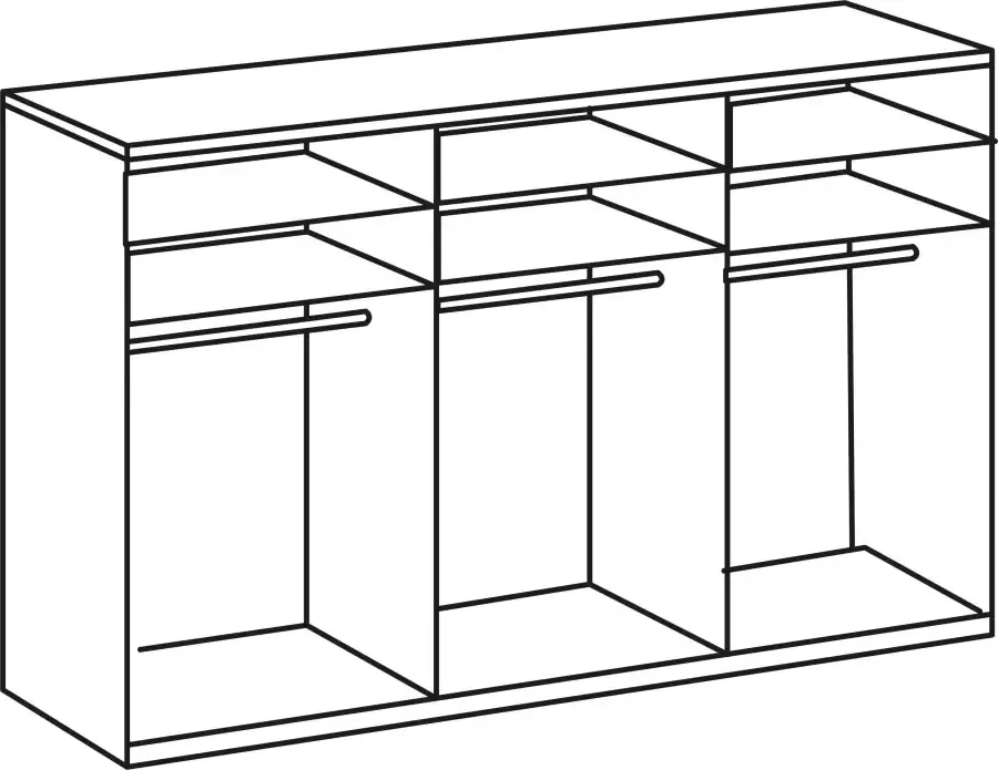 Wimex Zweefdeurkast Level by fresh to go met synchrone opening