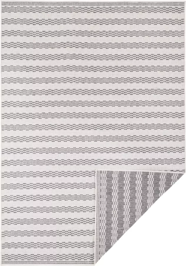 Tapeso Design binnen & buiten vloerkleed Delilia zilver crème 120x170 cm - Foto 3