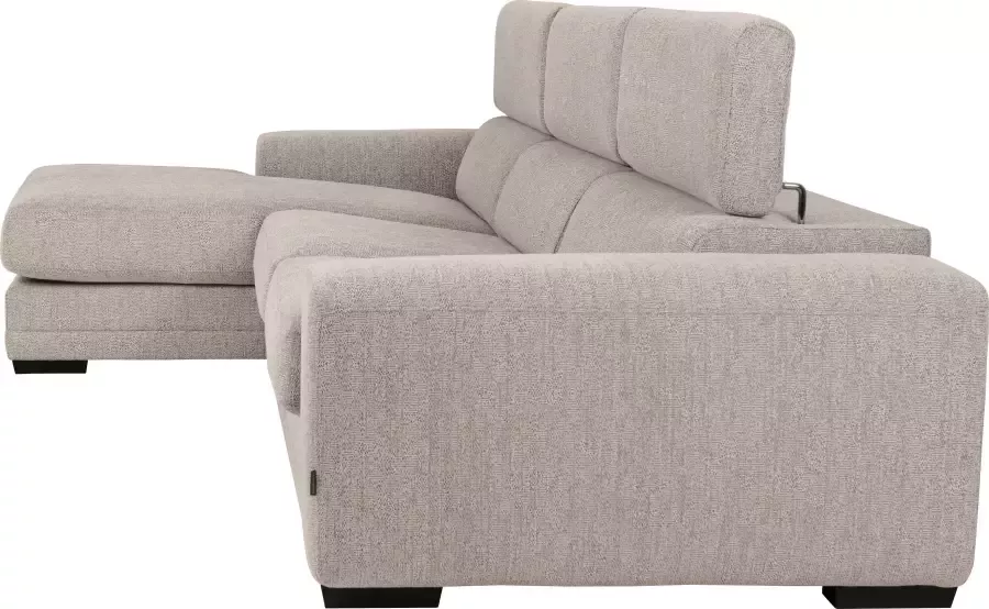 Furninova Hoekbank Ferrari inclusief handmatig verstelbaar hoofdeind in scandinavische stijl