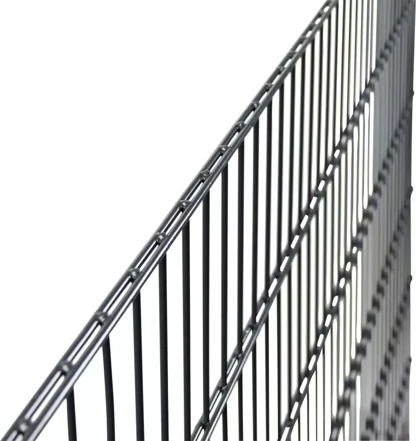 GAH Alberts Dubbelstaafmat hekwerk Basisset Hoogte: 80 160 cm totale lengte: 4 30 m voor plaatsing in beton (set) - Foto 2