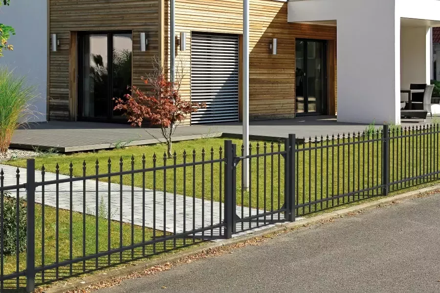 GAH Alberts Metalen hek Uitbreidingsset Chaussee Hoogte: 100 en 120 cm breedte: 200 cm om in beton te verankeren