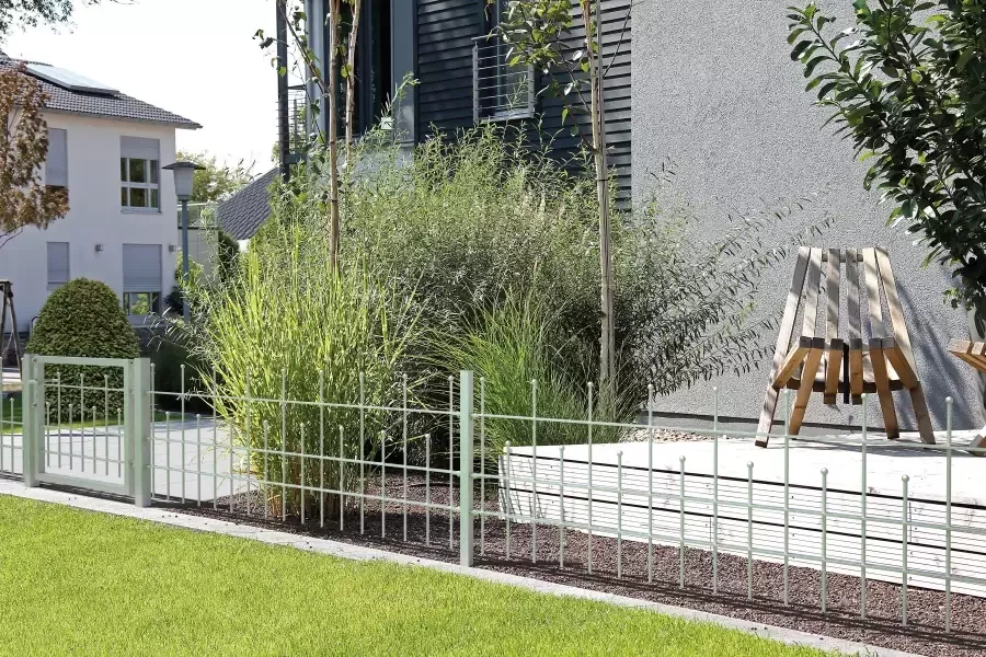 GAH Alberts Metalen hek Uitbreidingsset Madrid Hoogte: 49 5 73 5 en 98 5 cm breedte: 200 cm om in beton te verankeren