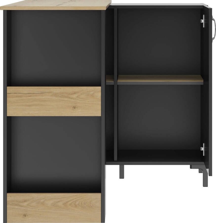 Gautier_diagone Diagone multifunctionele keukentafel barhoogte 94cm MANCHESTER zwart - Foto 1