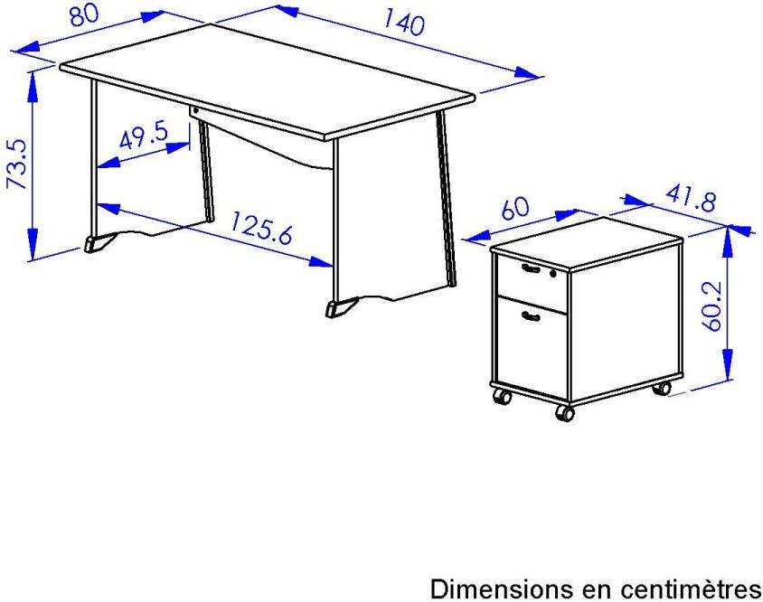 Gami Bureau Mambo in verschillende breedten (1 stuk) - Foto 2