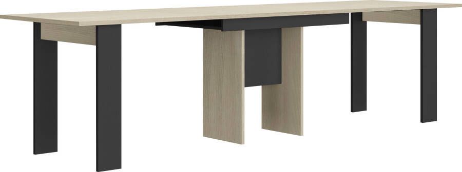 BELFURN Eetkamertafel verlengbaar van 160 tot 295 cm x 80 cm EXIT zwart - Foto 5