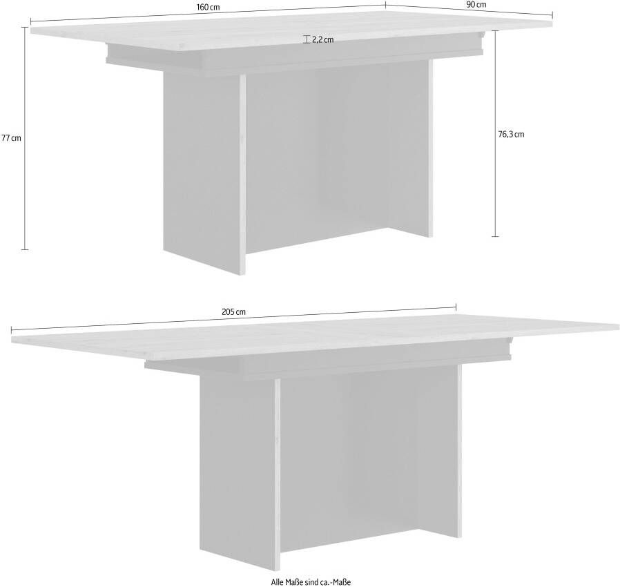 Gami Eettafel Rafael Bladen en verlenging in 2 cm dikte (1 stuk) - Foto 1