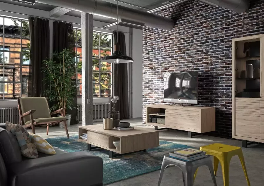 Gami Tv-meubel Clay met decoratieve 3d-elementen