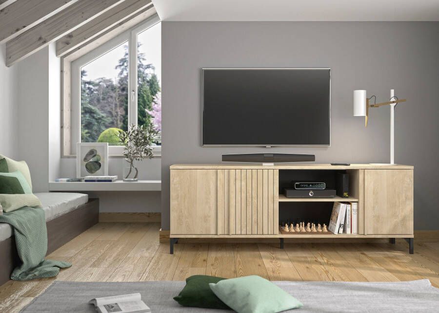 Gautier Diagone Faro tv meubel van 180cm in blonde eik