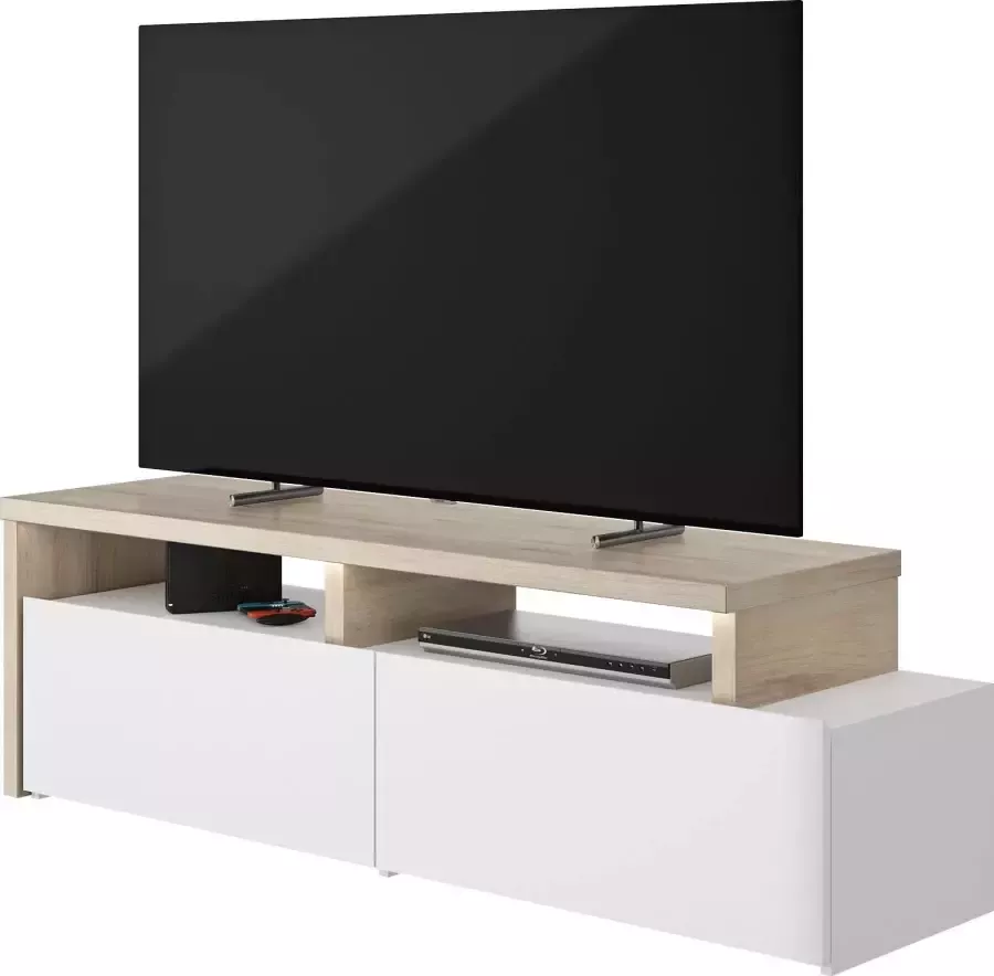 Diagone TV Meubel Tv-meubel Mikao hoek 150cm Wit; Bruin - Foto 2