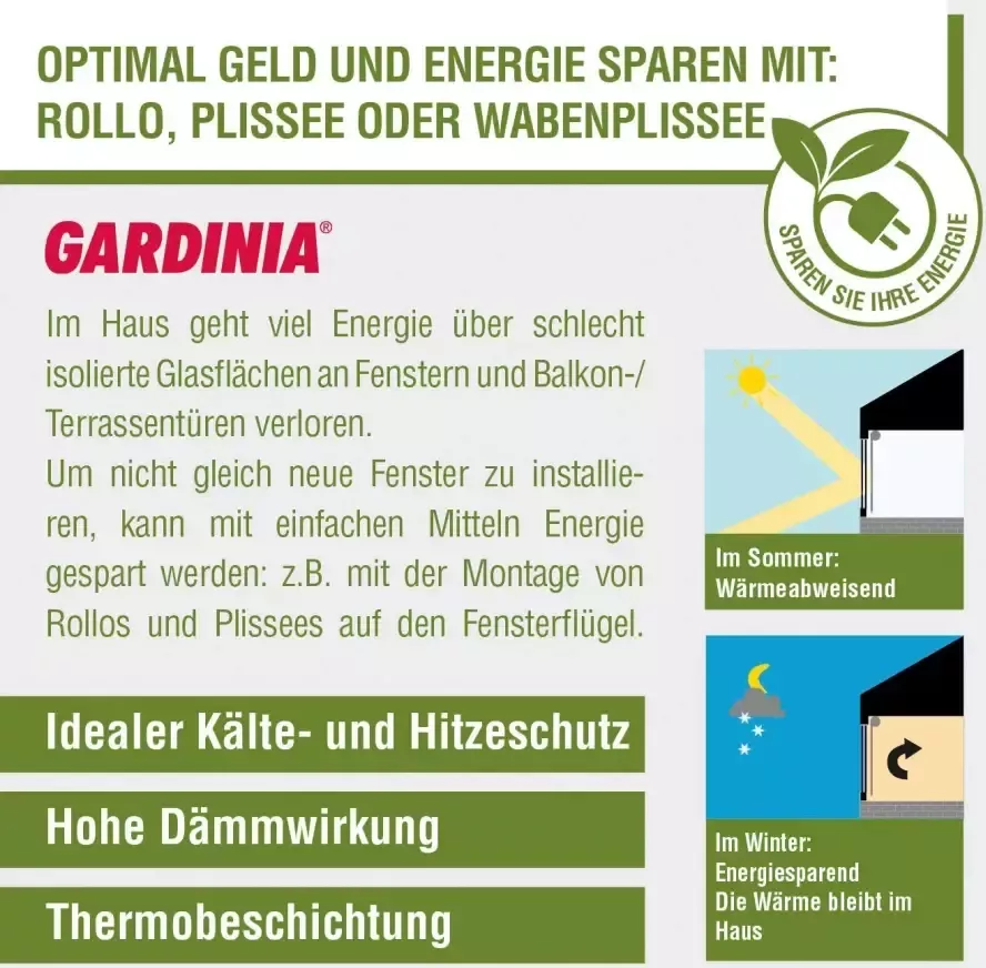 GARDINIA Rolgordijn met zijbediening Uni-rolgordijn thermo energiebesparend (1 stuk) - Foto 3