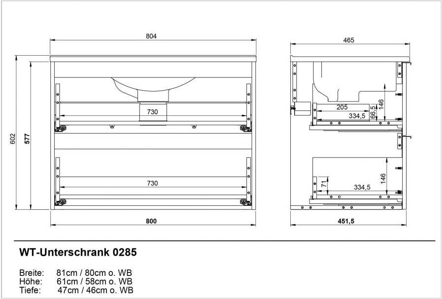 GERMANIA Badkamerserie Crandon incl. wastafelkast spiegel kast en plank (4-delig) - Foto 11