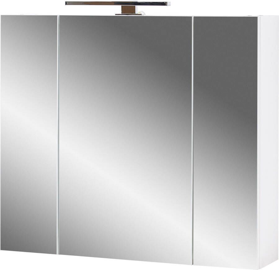 GERMANIA Badkamerserie Torrance Wastafelonderkast spiegelkast met verlichting hoge kast (3-delig)
