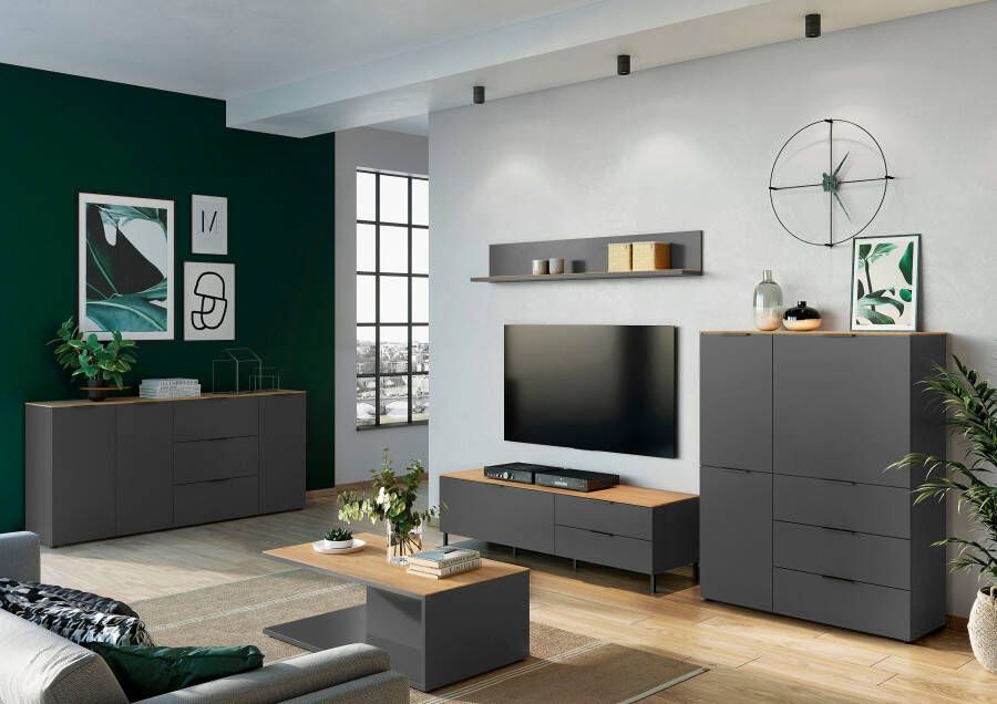 Germania California 164 cm TV meubel Grafiet Eiken - Foto 4
