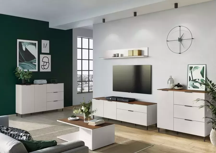 GERMANIA Tv-meubel California Breedte 192 cm met filigraan verwerkt bovenblad - Foto 2