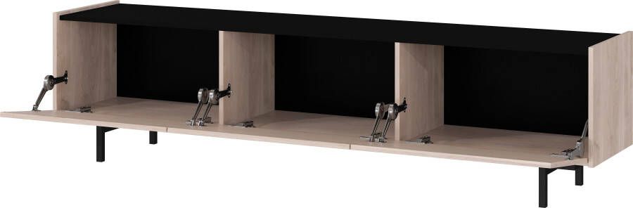 GERMANIA Woonkamerset Cantoria met tv-meubel wandboard vitrinekast greeploos design (set 3-delig) - Foto 11