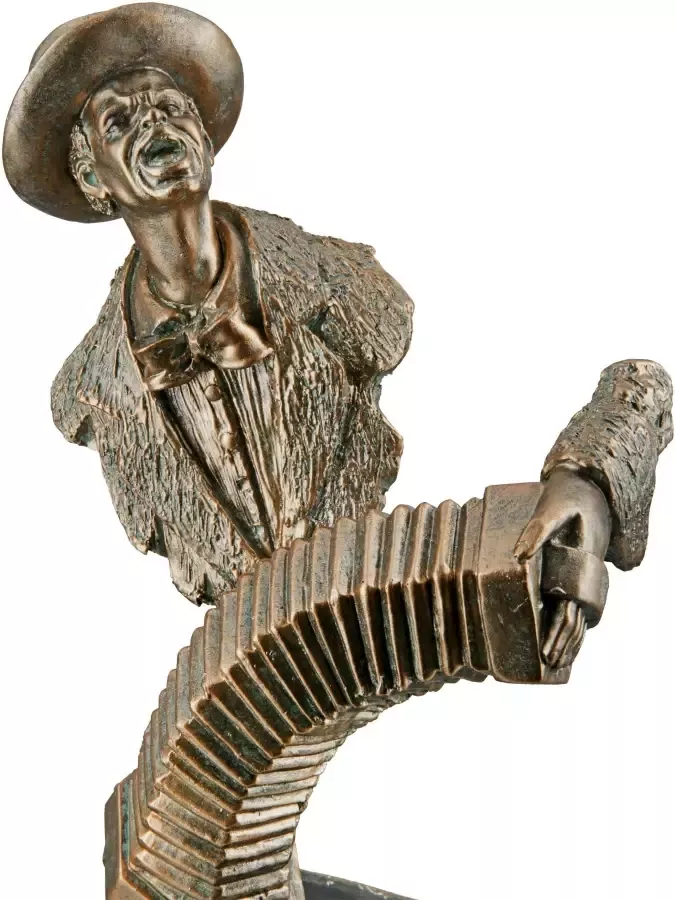 GILDE Decoratief figuur Sculptuur Accordionspeler (1 stuk)