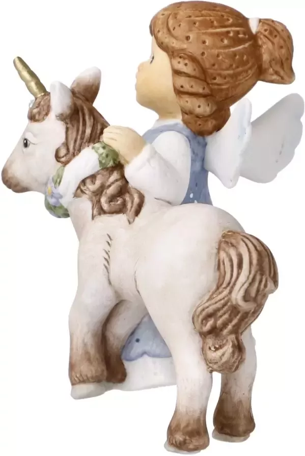 Goebel Engelfiguur Beschermengel kerstversiering Nina & Marco porselein engel Fabelachtige metgezel - Foto 5