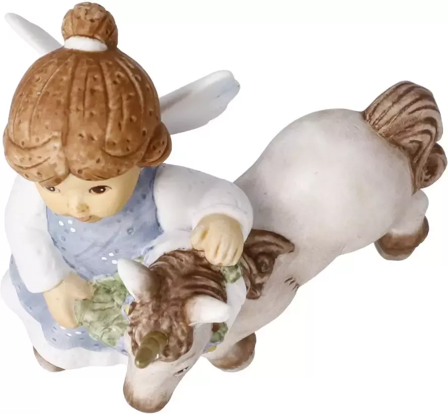 Goebel Engelfiguur Beschermengel kerstversiering Nina & Marco porselein engel Fabelachtige metgezel - Foto 3