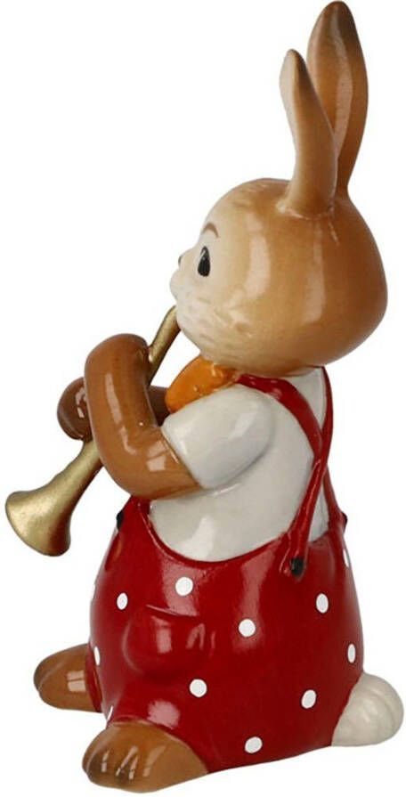 Goebel Paashaas Figuur Haas Schattige Fluitspeler Osterfiguur decoratieve figuur Pasen decoratie (1 stuk) - Foto 2
