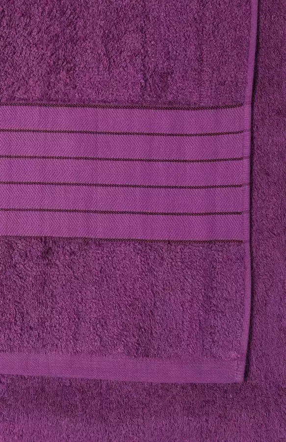 Good morning Handdoekenset Uni met geweven rand (set 8-delig) - Foto 3