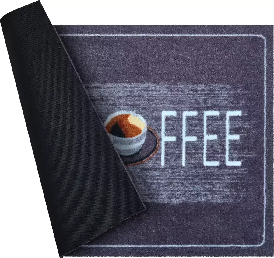 Grund Mat Koffie Inloopmat met tekst geschikt voor binnen en buiten wasbaar de - Foto 1