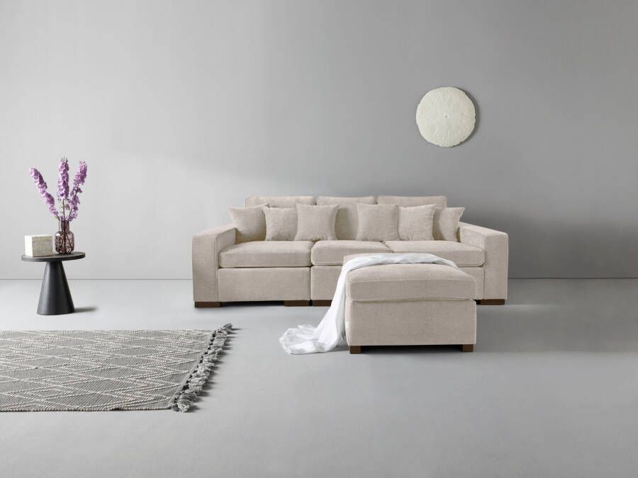 Home affaire 3-zitsbank Skara Loungebank met binnenveringsinterieur in vele overtrekkwaliteiten - Foto 2