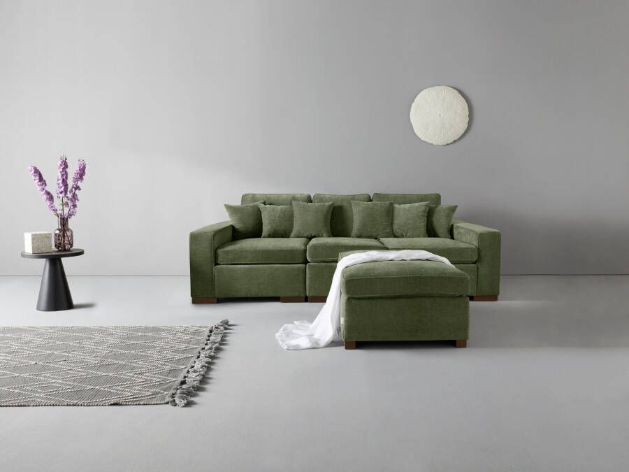 Home affaire 3-zitsbank Skara Loungebank met binnenveringsinterieur in vele overtrekkwaliteiten - Foto 2