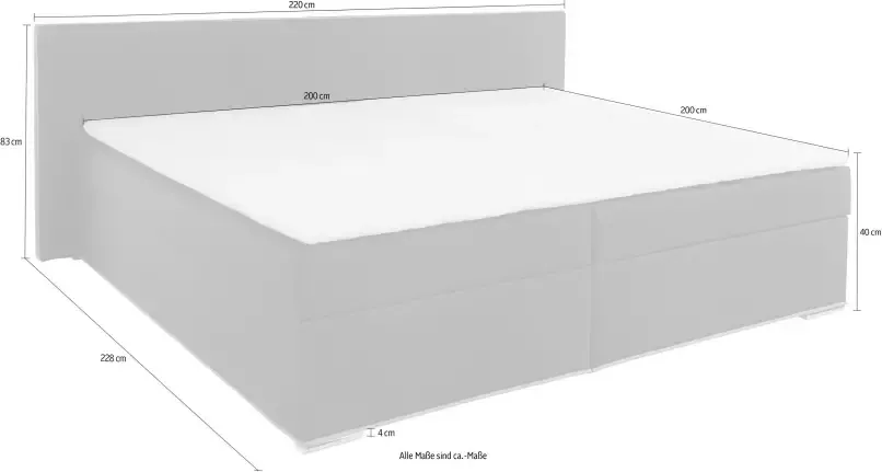 Home affaire Gestoffeerd bed Annera kussenvulling met veren Inclusief lattenbodem ligoppervlak 140 of 180 cm kiesbaar - Foto 9